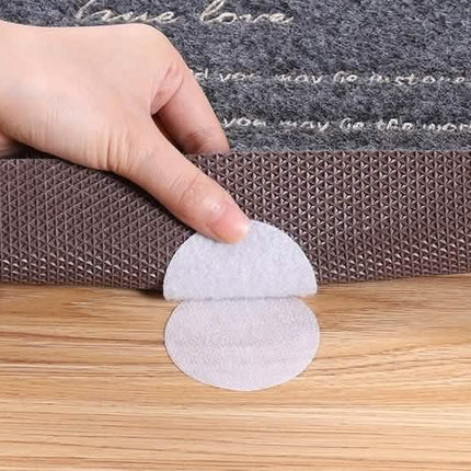 10-Pairs: Anti Curling Carpet Tape Rug Gripper Velcro