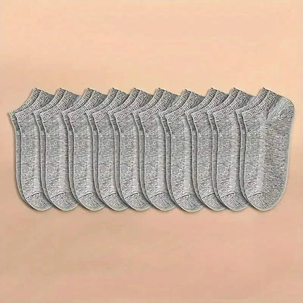 10-Pairs: Men's Plain Knitted Lining Socks