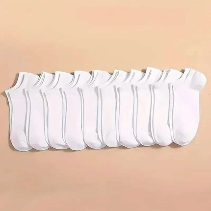 10-Pairs: Men's Plain Knitted Lining Socks