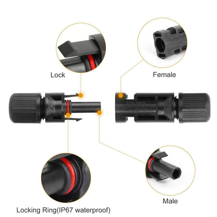 10-Pairs: Solar Panel Connectors