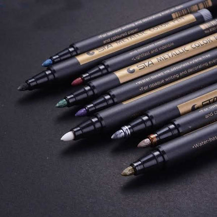 10-Piece: Metallic Paint Marker Pen Permanent