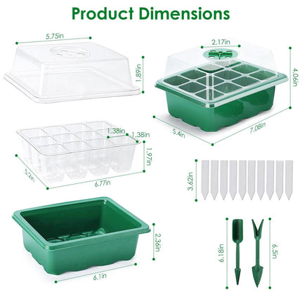10-Piece: Reusable Seed Starter Tray Kit