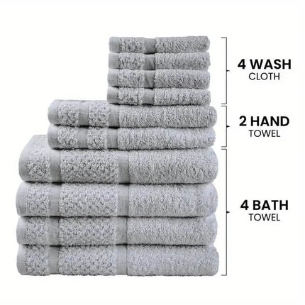 10-Piece: Towel Set with Upgraded Softness & Durability