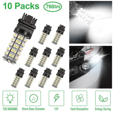 10-Pieces: LED Car Light Bulbs