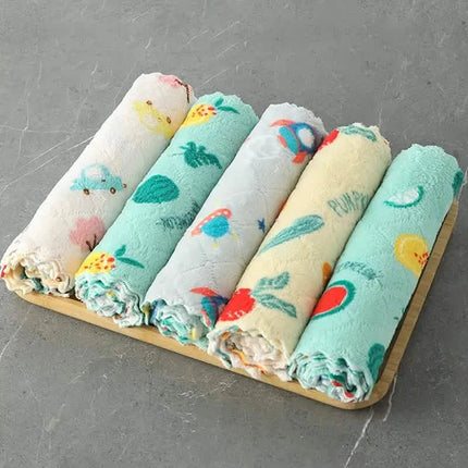 10-Pieces: Reusable Dish Cellulose Sponge Cloths