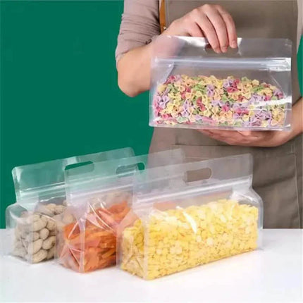 10-Pieces: Reusable Silicone Leakproof Food Storage Bags