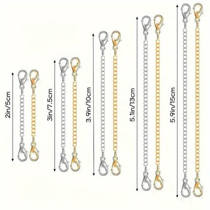 10-Pieces: Stainless Steel Chain Extender