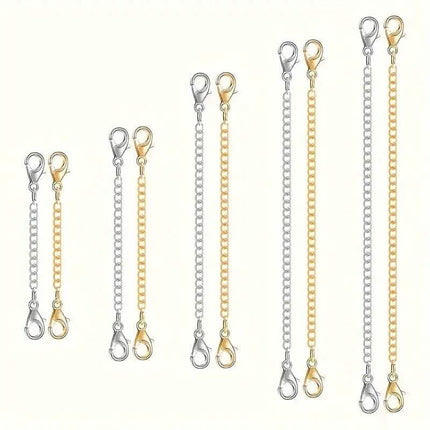 10-Pieces: Stainless Steel Chain Extender