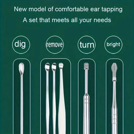 10-Pieces: Stainless Steel Ear Wax Removal Tool Set