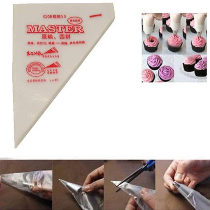 100-Pack: Disposable Cream Pastry Bags