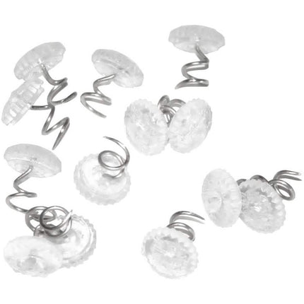 100-Piece: Transparent Head Twist Needle