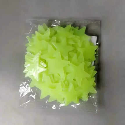 100-Pieces: Luminous Glow in the Dark Star Wall Stickers