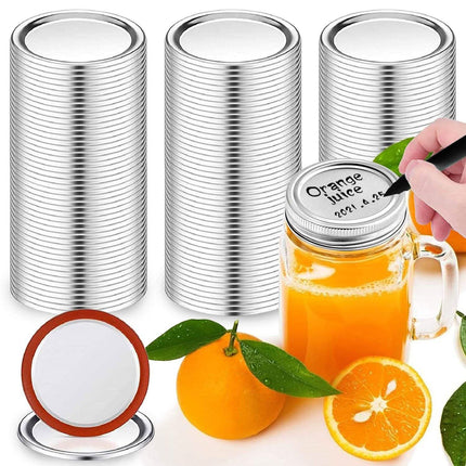 100-Pieces: Regular Mouth Canning Lids