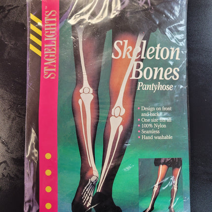 Skeleton Bones Design Seamless Pantyhose Tights Adults