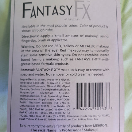 Wolfman Dark Brown Fantasy FX Cream Water Based Makeup 1 oz Mehron