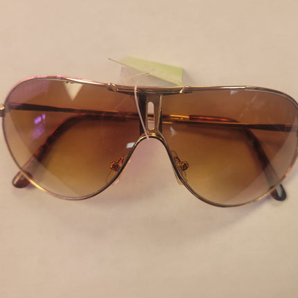 Aviator 80's Sunglasses with Gold Frame