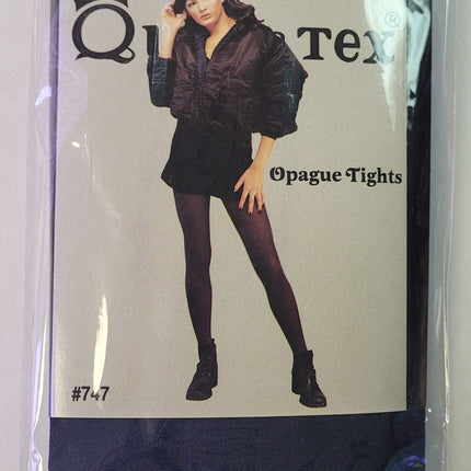 Opaque Navy Blue Tights Women's