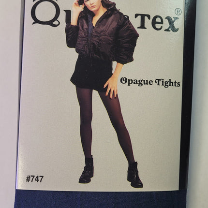 Opaque Navy Blue Tights Women's