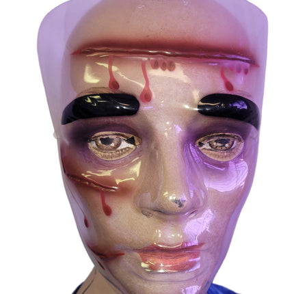 Plastic Wounded Face Bloody Masks