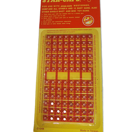 Bang Caps Plastic Strip Star Caps for Exploding Jokes Pack of 2