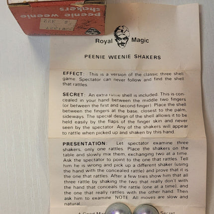Vintage Peenie Weenie Shakers Magic Trick