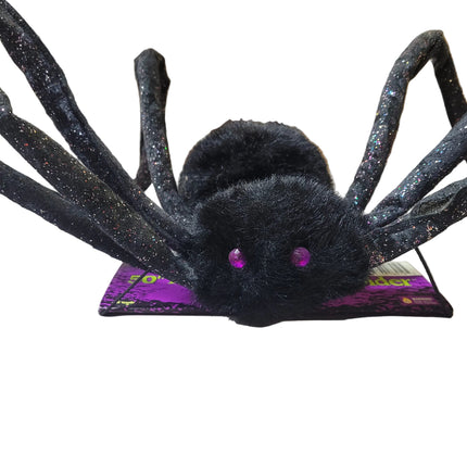50" Posable Black Glitter Spider Halloween Prop