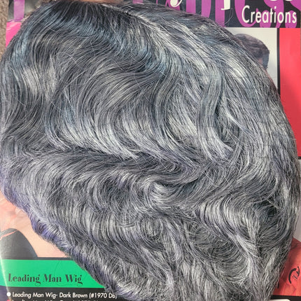 Leading Man Dark Grey Costume Wig Pony Express
