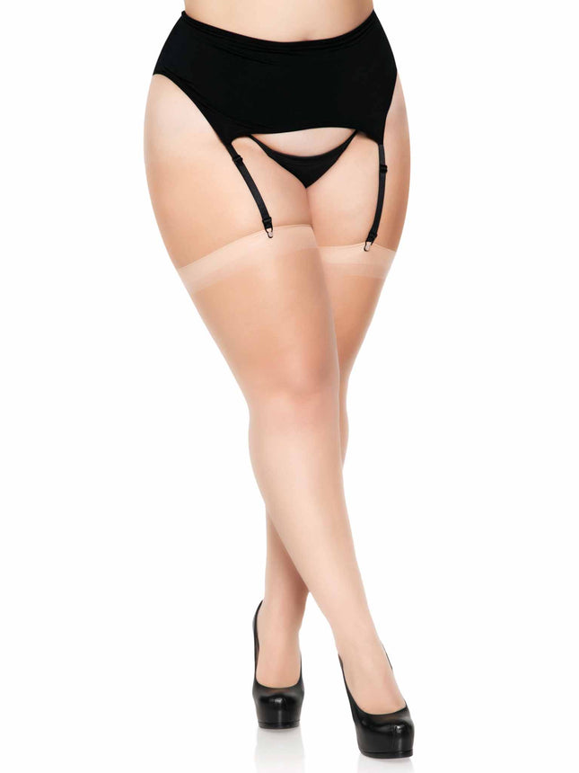 Plus Size Sheer Stockings - Nude - PLUS SI