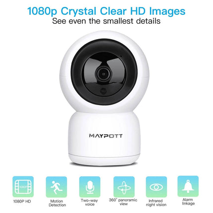 1080P HD Wireless Smart Spy Camera WiFi Security IR Night Vision Baby Monitor