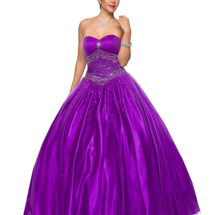 CLEARANCE - Juliet 1093 Princess Ball Gown Sweetheart Bead Lace Up Back