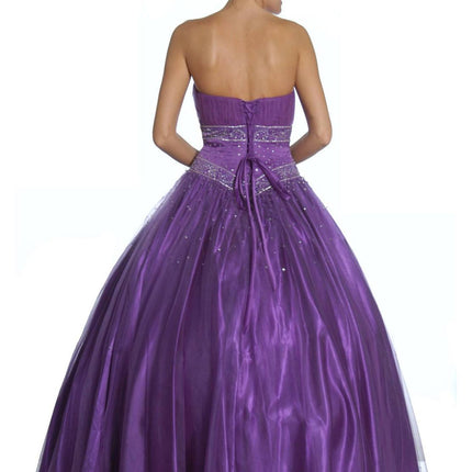 CLEARANCE - Juliet 1093 Princess Ball Gown Sweetheart Bead Lace Up Back
