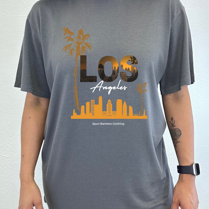 Los Angeles Unisex Bamboo Viscose/Organic Cotton Short Sleeve Graphic T-Shirt