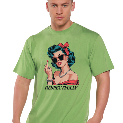 Respectfully Middle Finger Unisex Bamboo/Cotton Graphic T-Shirt