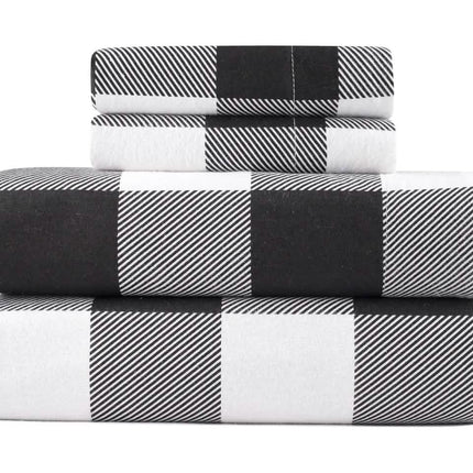 4-Piece: Kathy Ireland 100% Turkish Cotton Flannel Sheet Set