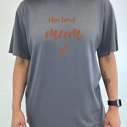 The Best Mum Unisex Bamboo Viscose/Organic Cotton Short Sleeve Graphic T-Shirt