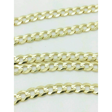 10K Genuine Solid Yellow Gold Cuban Necklace Chain