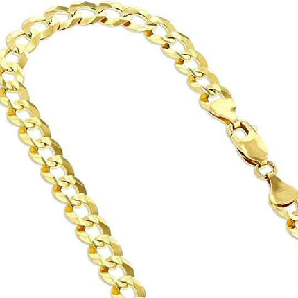 10K Genuine Solid Yellow Gold Cuban Necklace Chain
