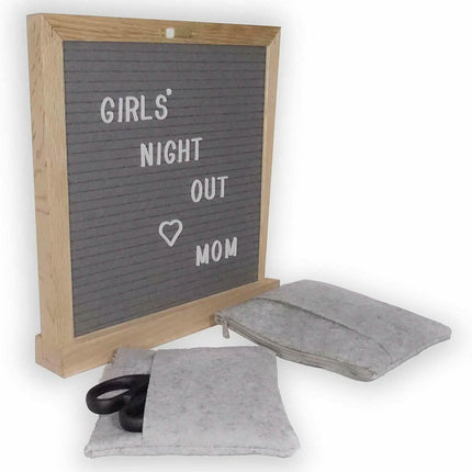 10"x10" Double Sided Black and Gray Felt Letter Board