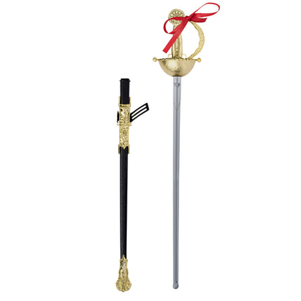 Kids Toy Sword Set with Sheaths – 27" Plastic Warrior Swords for Halloween & Dress-Up