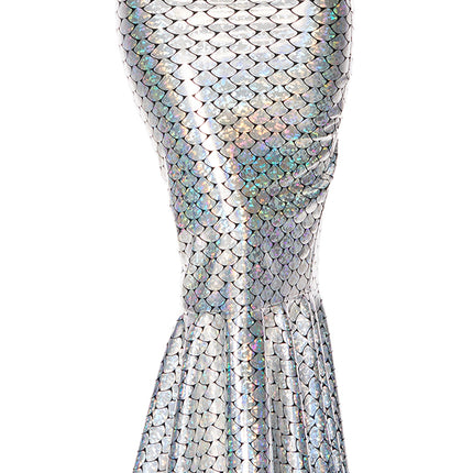 Hologram Mermaid Skirt with Wide Band