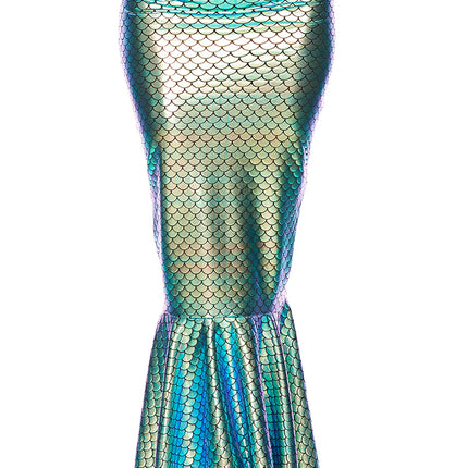 Hologram Mermaid Skirt with Wide Band