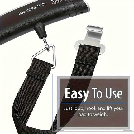 110lb/50kg Capacity Digital Luggage Scale with LCD Display
