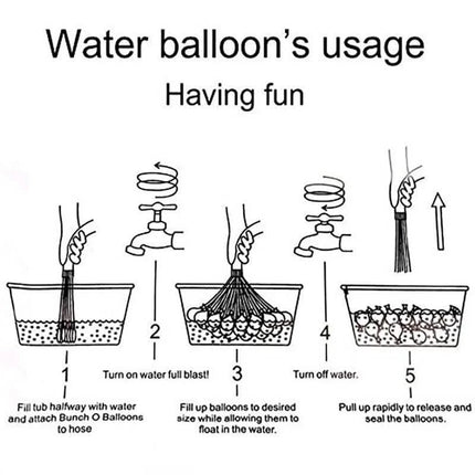 111-Pieces: Quick Filling Water Balloon Bombs