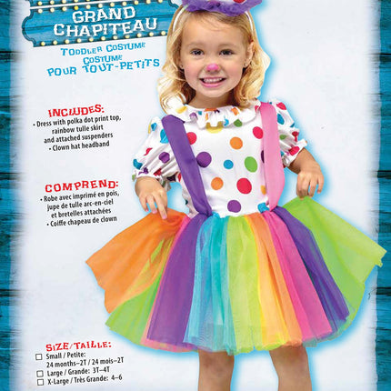 Fun World Girl's Big Top Fun Clown Child Costume