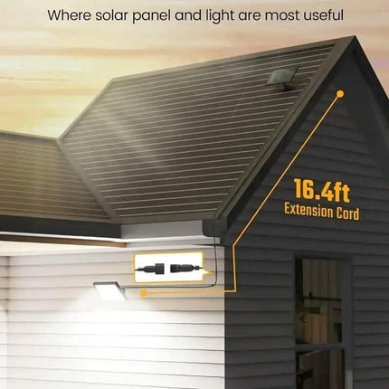 113 LED Cool White Floodlights Solar Motion Sensor Lights