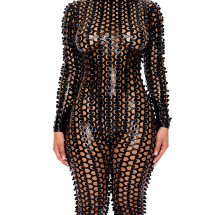 Lasercut Holes Jumpsuit