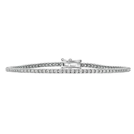 1.15 Carat Natural Diamond Tennis Bracelet G SI 14K White Gold 8-Inch
