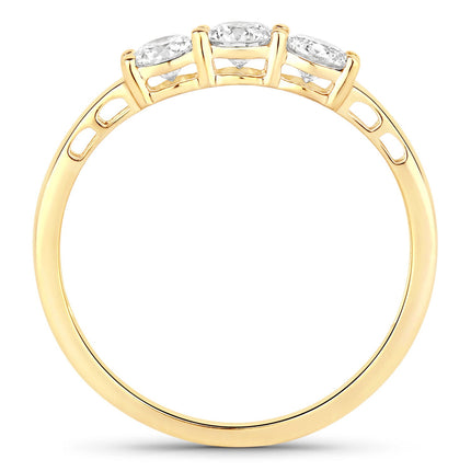 0.51 Carat Genuine Lab Grown Diamond 14K Yellow Gold Ring