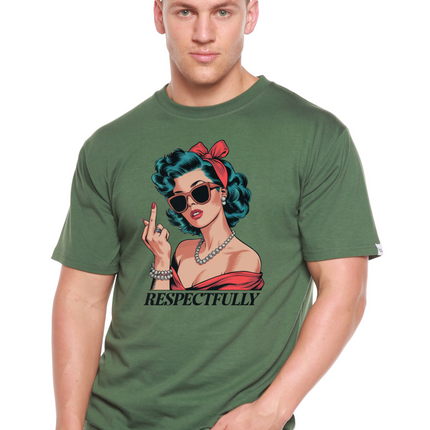 Respectfully Middle Finger Unisex Bamboo/Cotton Graphic T-Shirt