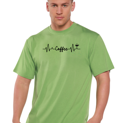 Heartbeat Coffee Unisex Bamboo/Cotton Graphic T-Shirt